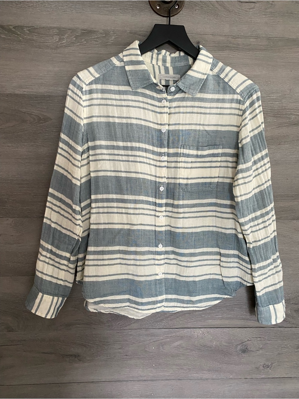 Outerknown Costa Double Gauze Cotton Button Down Shirt